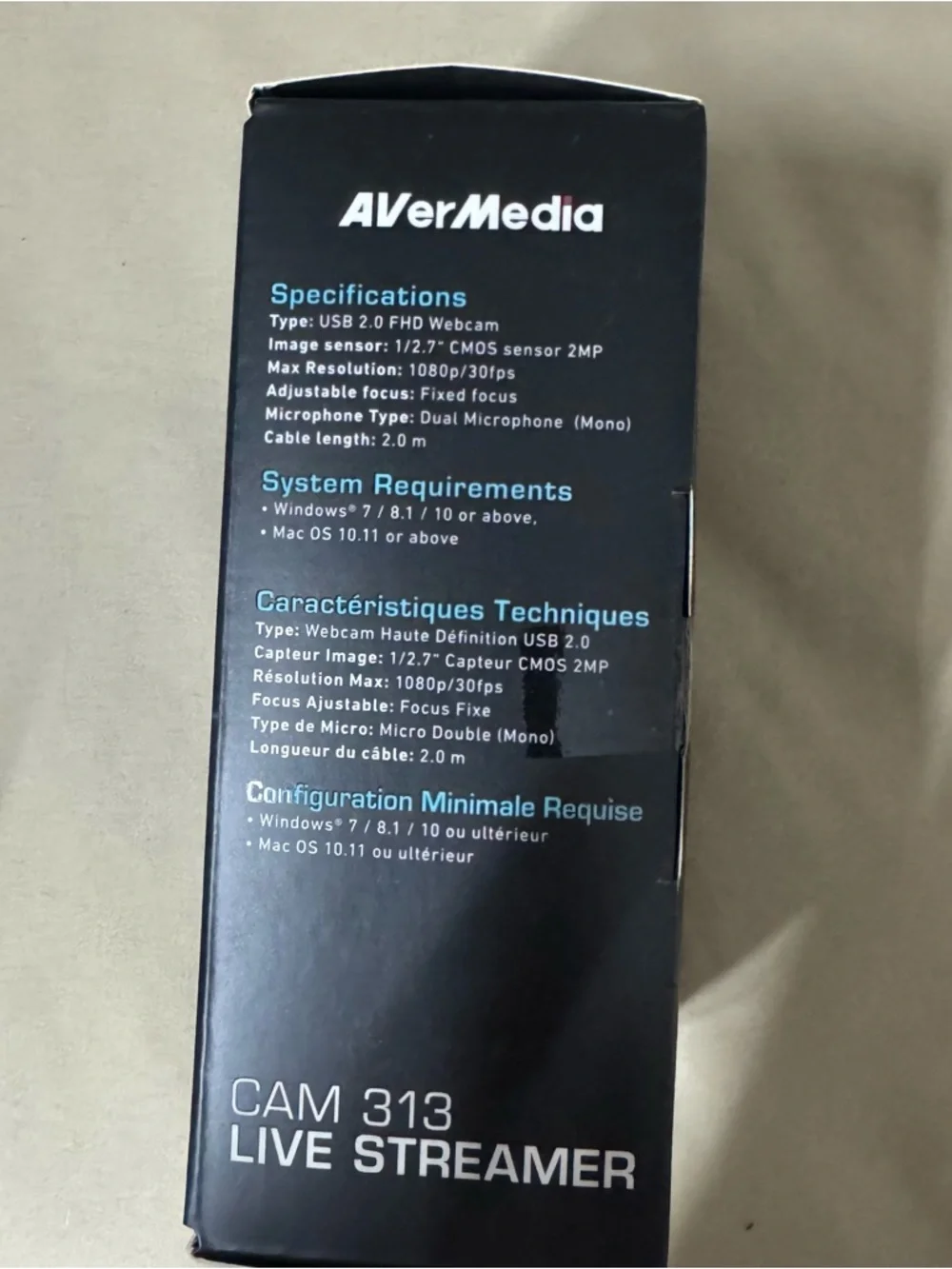 AVerMedia Live Streamer CAM 313 - Black